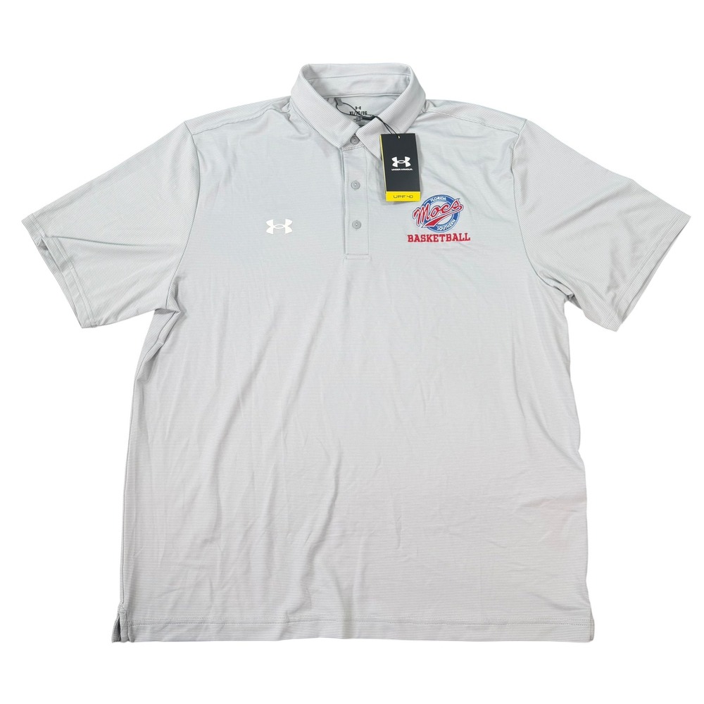 Under Armour UA Playoff Team Stripe Gray Florida Southern Mocs Polo Shirt XL